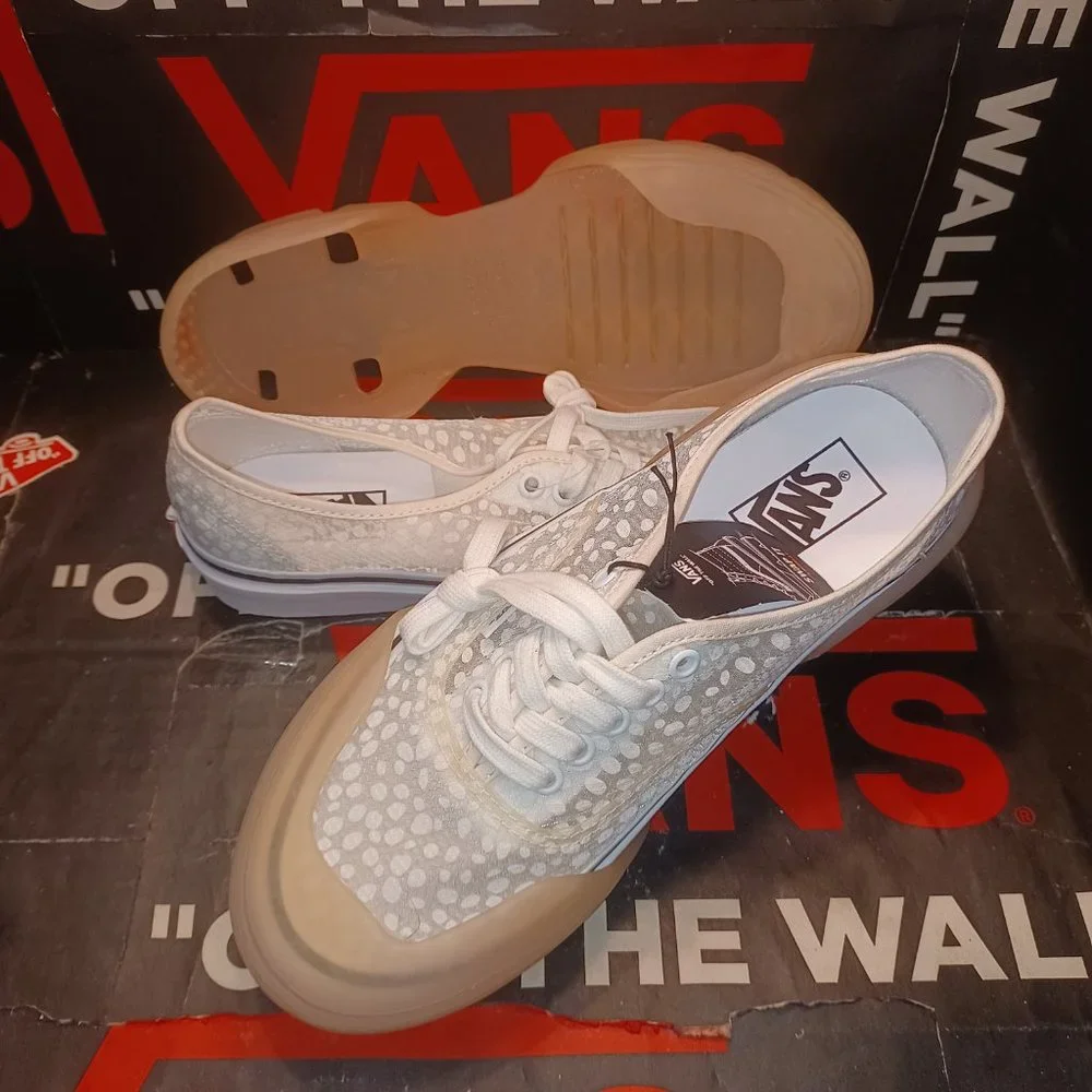 Vans Mens 3.5/Womens 5 Authentic Mesh Dots DX Modular White Synthetic Mesh Wraps